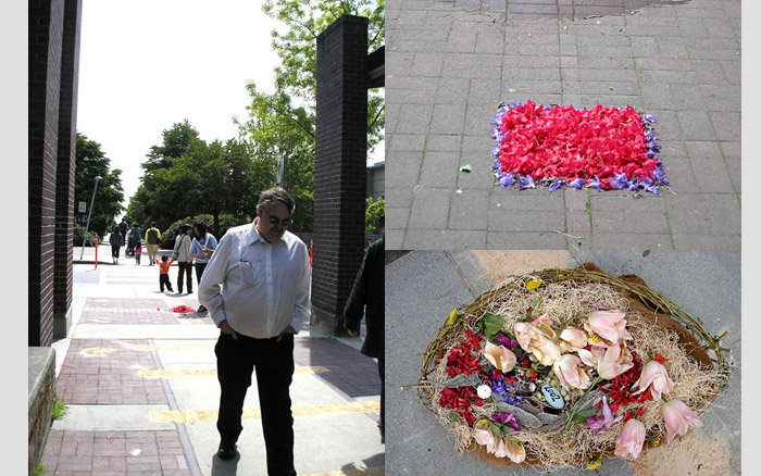 Rivers & Ties (The walkway) | The walkway, flowered squares and boat, 2007